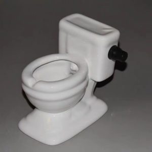 Toilet Shaped Ashtray Ceramic