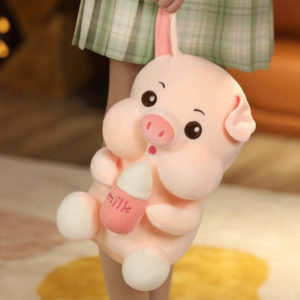 Baby Bottle Pig Plush Toy