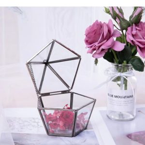 Pentagonal Glass Jewelry Box