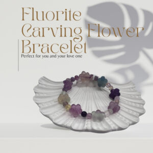 Fluorite Carving Flower Bracelet