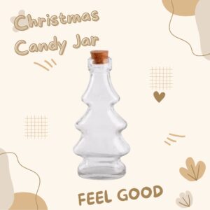 Christmas Candy Jar Clear Tree Shaped Jars