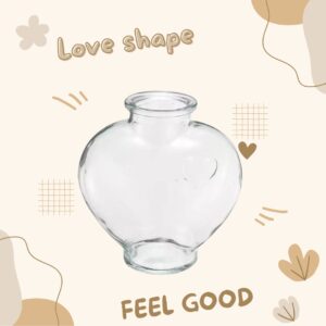Heart Shaped Clear Glass Jars with Cork, Twine and Blank Tags