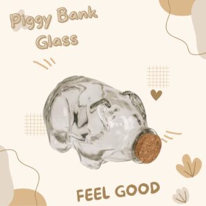 Piggy Bank Glass with Cork Stopper