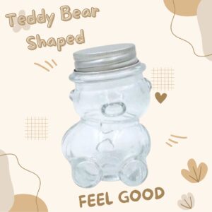 Cute Teddy Bear Shaped Mini Bomboniere Glass Jars
