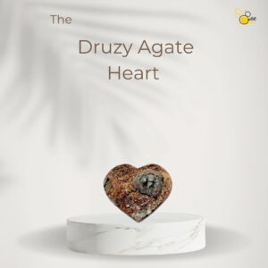 Druzy agate heart
