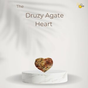 Druzy agate heart