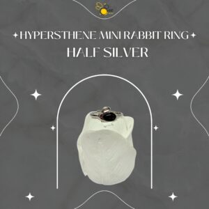 Hypersthene mini rabbit ring