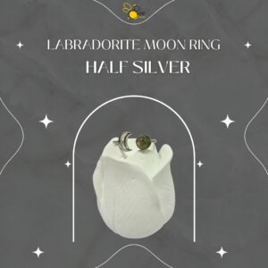 Labradorite Moon Ring