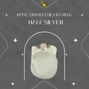 Rose quartz heart ring