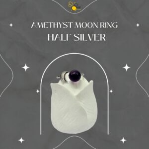 Amethyst Moon Ring