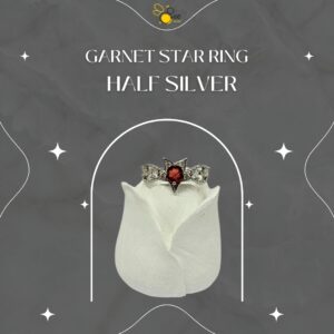Garnet Star Ring