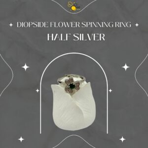 Diopside Flower Spinning Ring