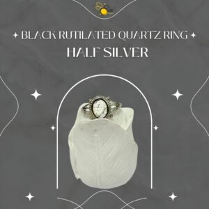 Black Rutilated Quartz Ring