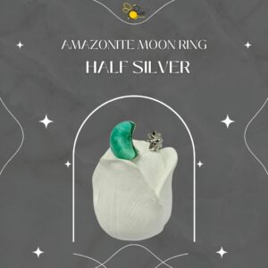 Amazonite Moon Ring