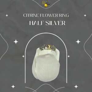 Citrine Flower Ring