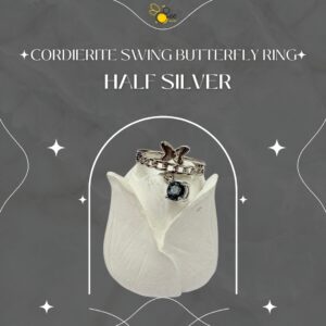 Cordierite Swing Butterfly Ring