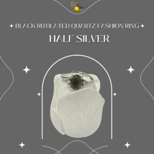 Black Rutilated Quartz Fashion Ring