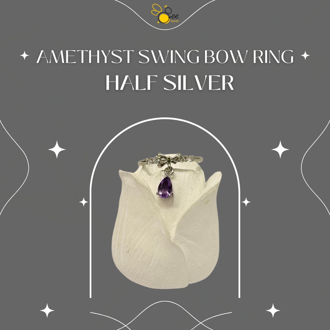 Amethyst Swing Bow Ring