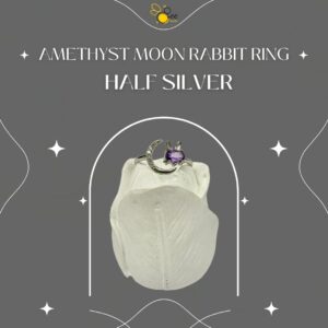 Amethyst Moon Rabbit Ring
