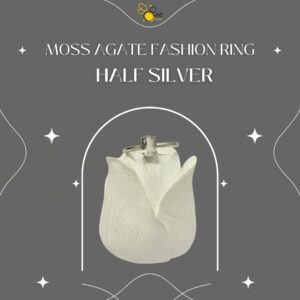 Moss Agate Fashion Ring