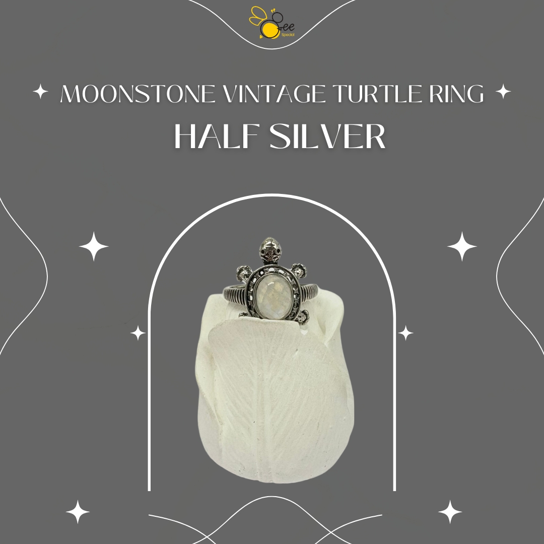 Moonstone Vintage Turtle Ring