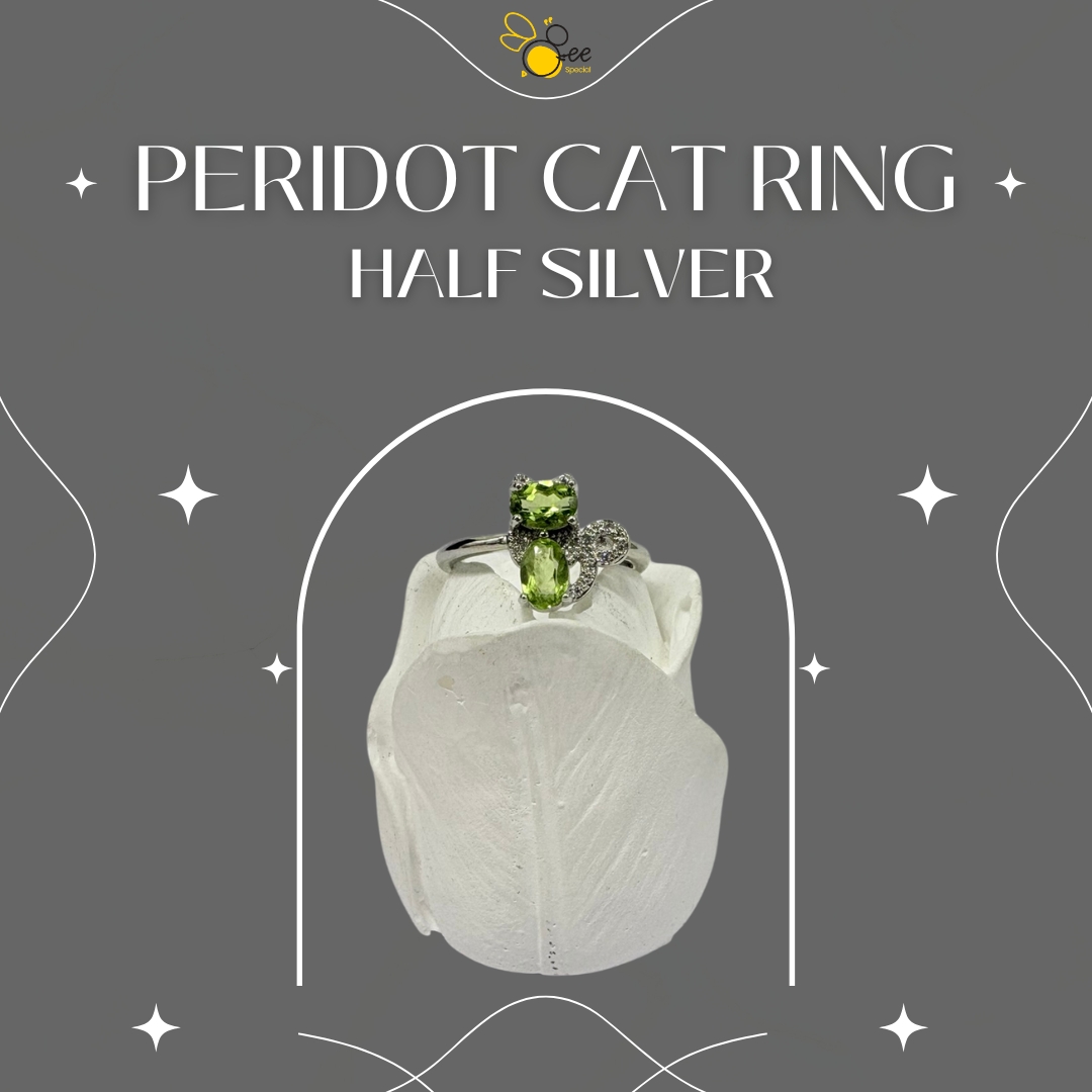 Peridot Cat Ring