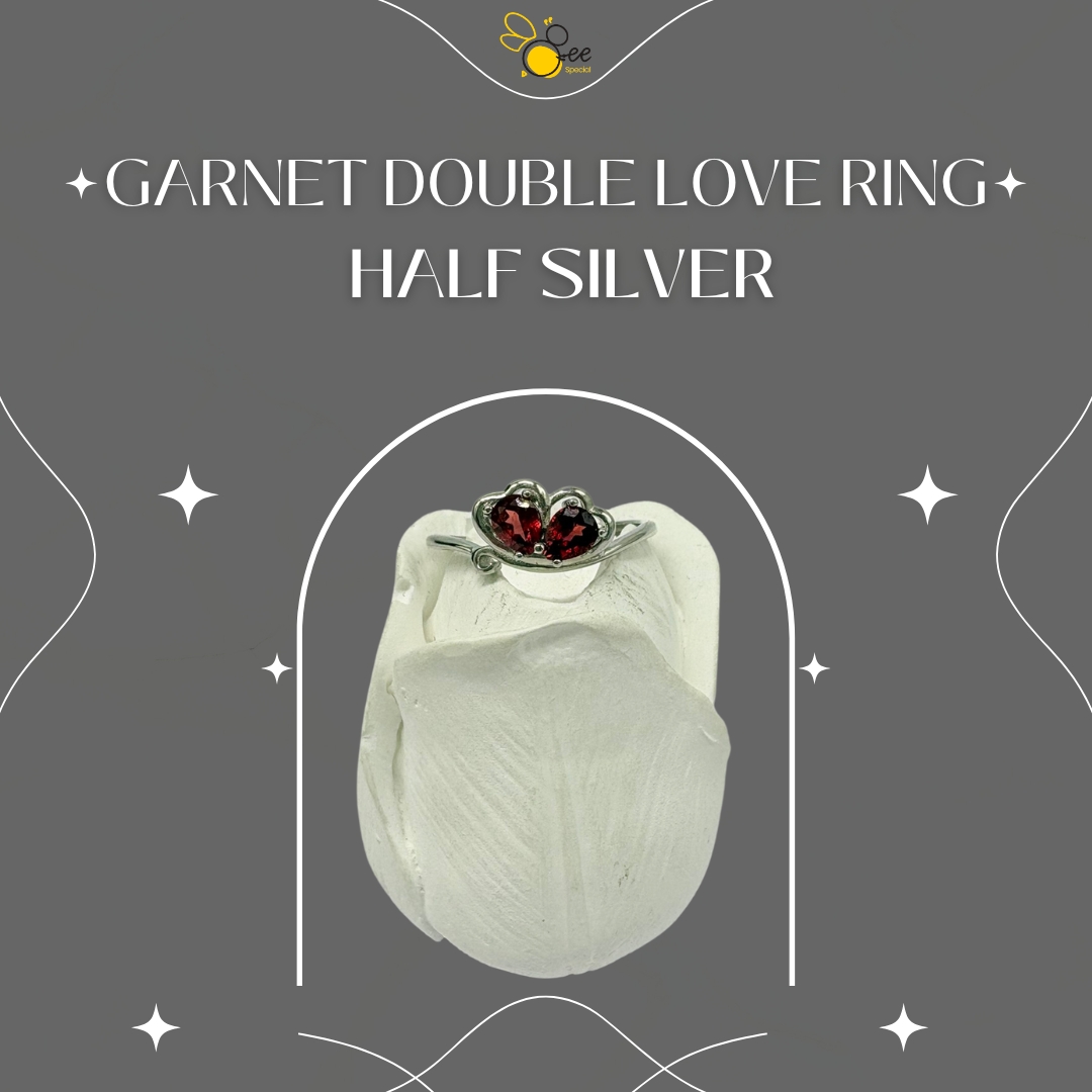 Garnet Double Love Ring