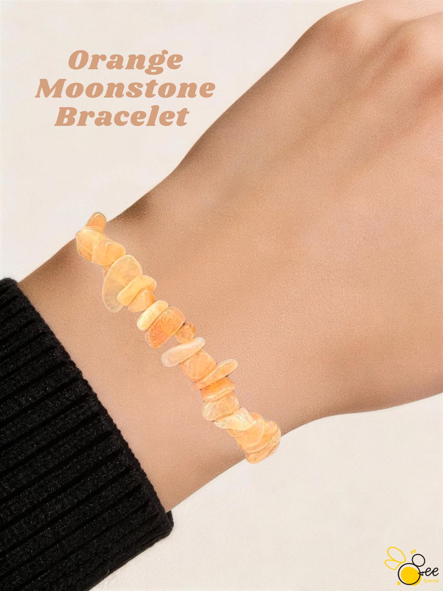 Orange Moonstone Bracelet