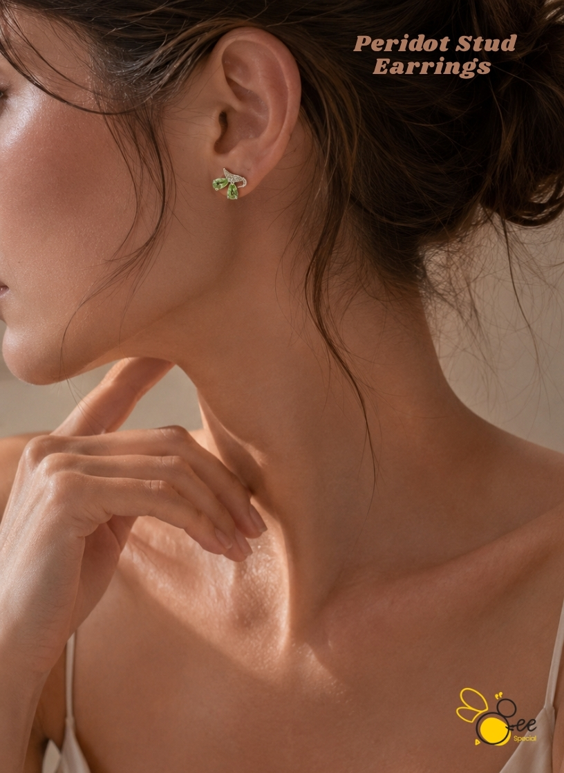 Peridot Stud Earrings