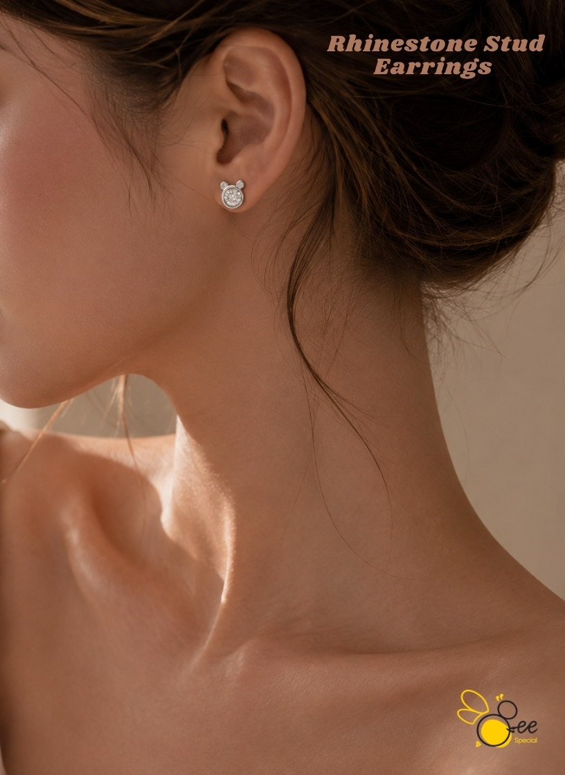 Rhinestone Stud Earrings