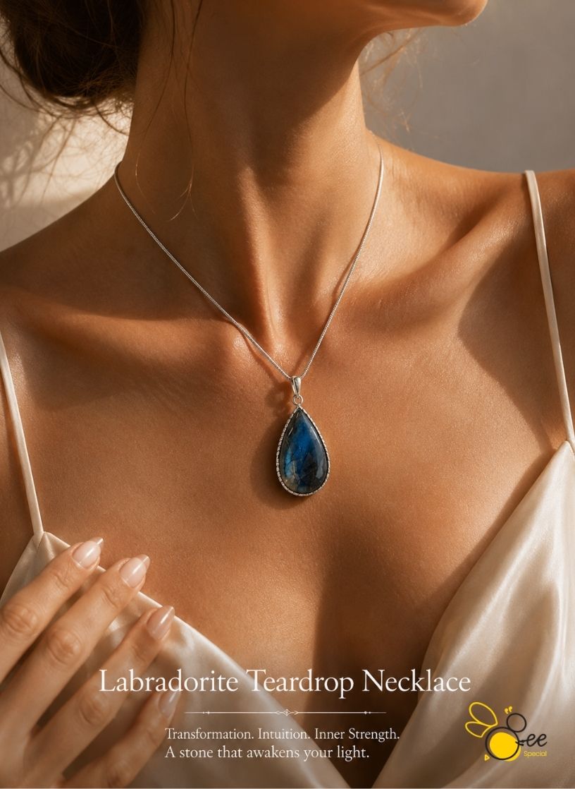 Labradorite Teardrop Necklace