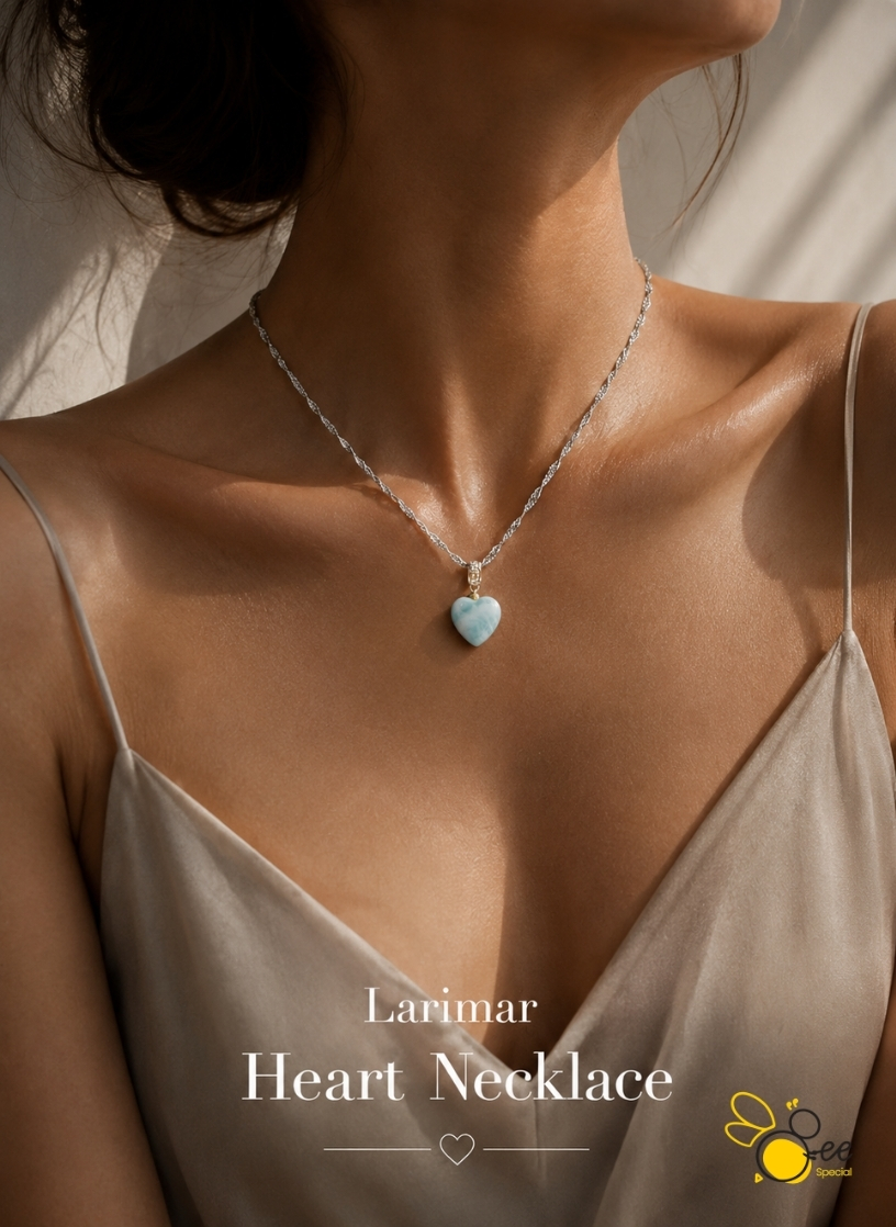 Larimar Heart Necklace