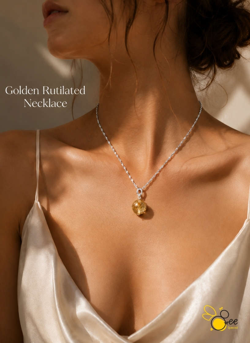 Golden Rutilated Necklace