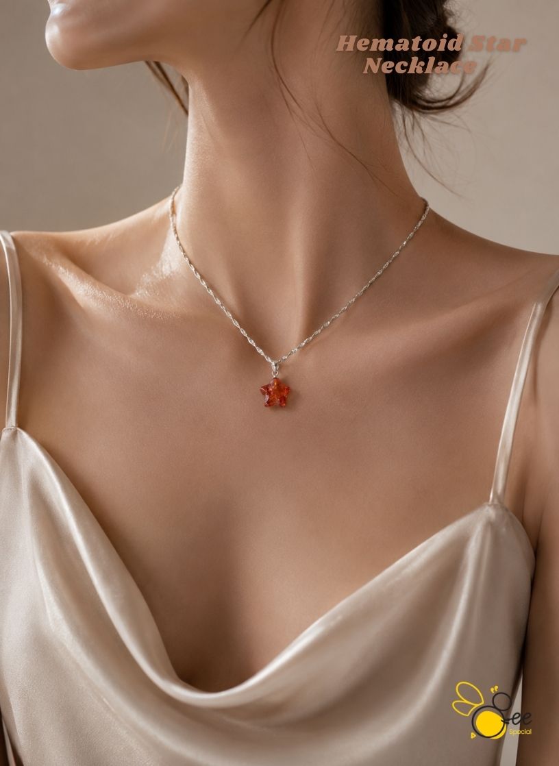 Hematoid Star Necklace