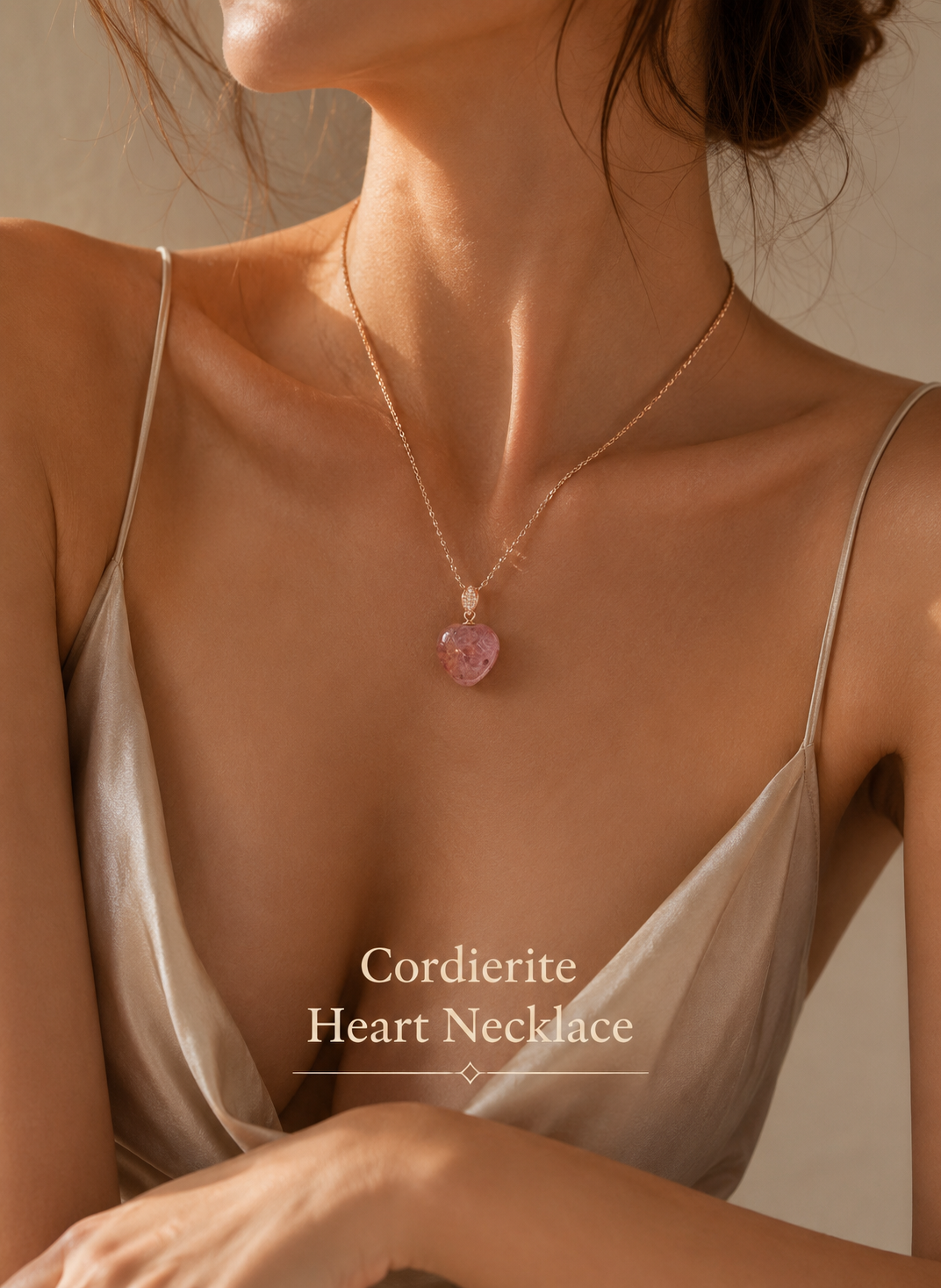 Cordierite Heart Necklace