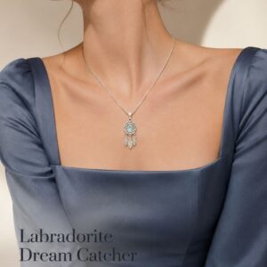 Labradorite Dream Catcher Necklace