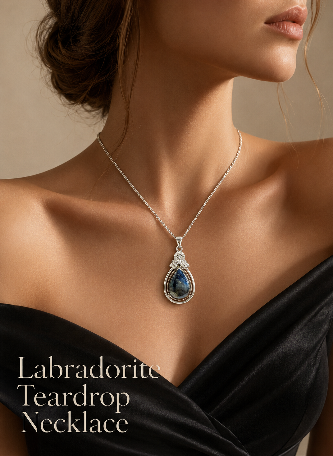 Labradorite Teardrop Necklace