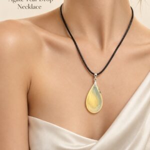 Agate Tear Drop Necklace