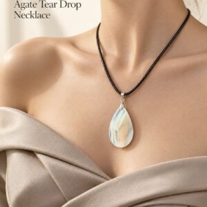Agate Tear Drop Necklace