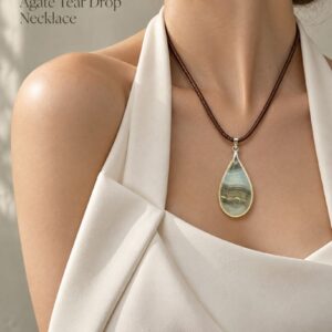 Agate Tear Drop Necklace
