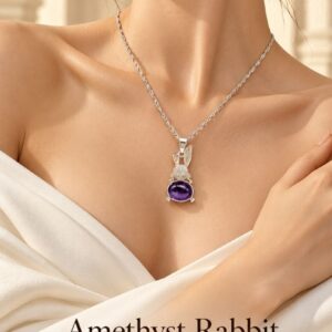 Amethyst Rabbit Necklace