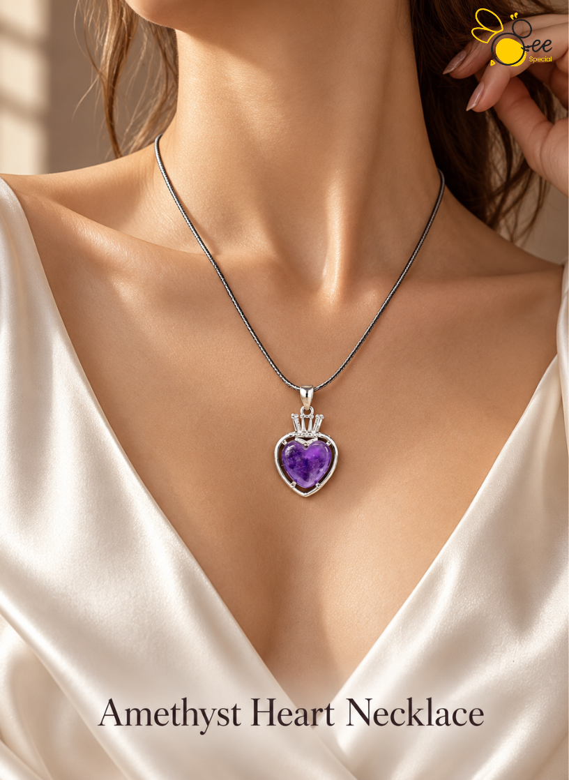 Amethyst Heart Necklace